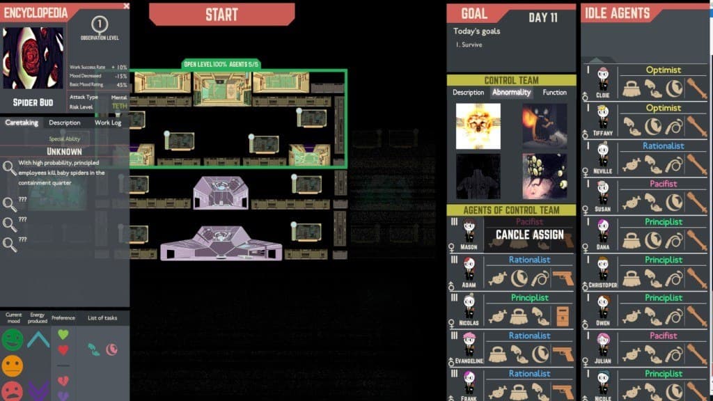 Lobotomy Corporation: Monster Management Simulator (compte Steam)