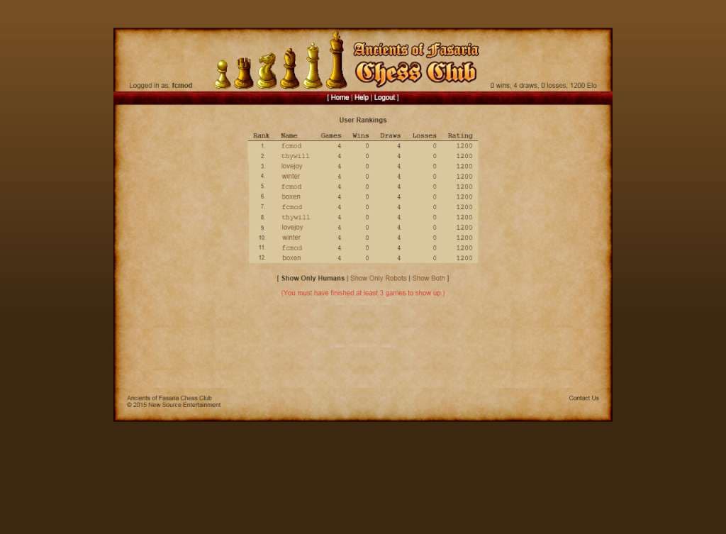 Ancients of Fasaria: Chess Club