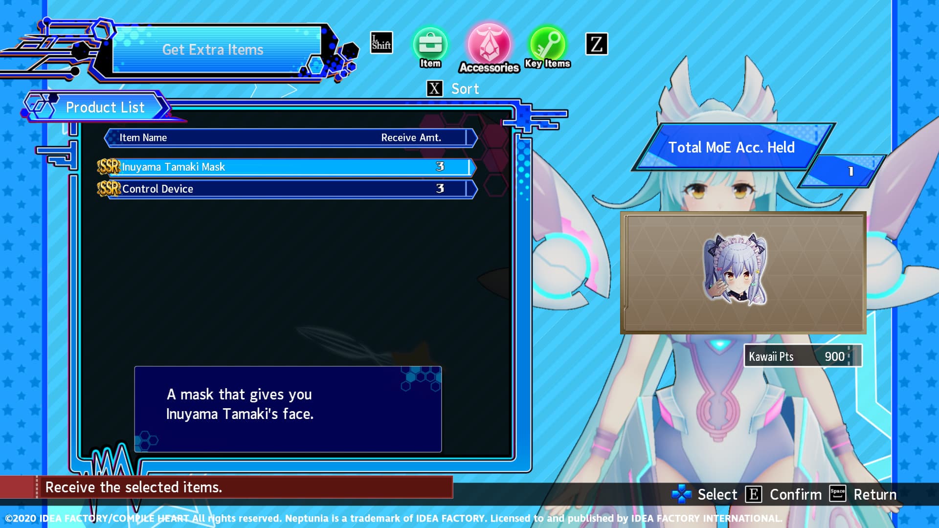 Neptunia Virtual Stars - Inuyama Tamaki Pack DLC