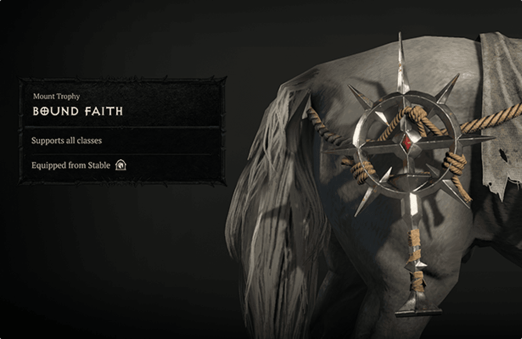 Diablo IV - Bound Faith Mount Trophy DLC