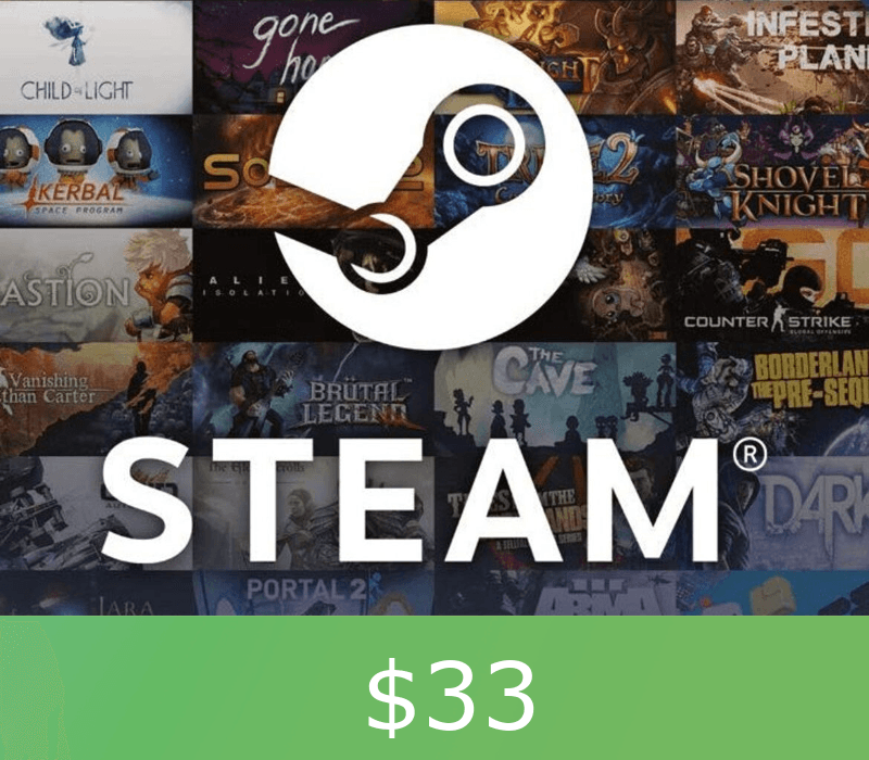 Carte Steam 33 $