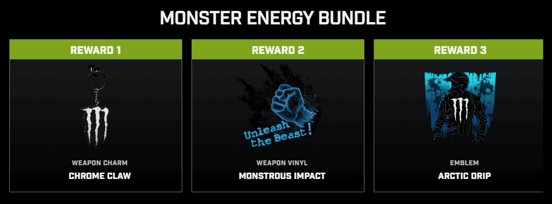 Call of Duty: Modern Warfare III - Monster Energy Charm + Emblem + Calling Card Bundle DLC